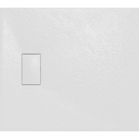 Aquariss SMC Slate Effect Shower Enclosure Tray Base 80cm Wide and Length 90cm White