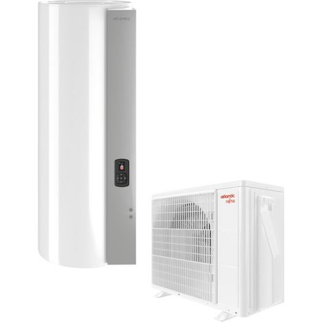 Atlantic – Ensemble chauffe-eau thermodynamique Calypso Split 200L vertical mural – COP 3,07 – Pilotage connecté via application – ATLPACKSPLITCA200