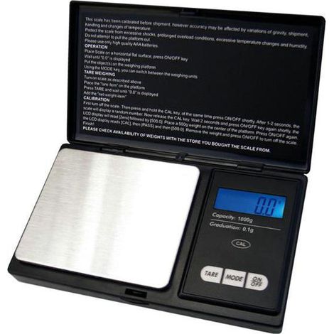 Balance de Précision, 500g/0.01g, Balance de Cuisine, Balance de Precision 0.01g, Balance de Poche avec Écran LCD, Petite Balance de Bijoux, avec Fonction de Tare, Acier Inoxydable (500g) (1/4)