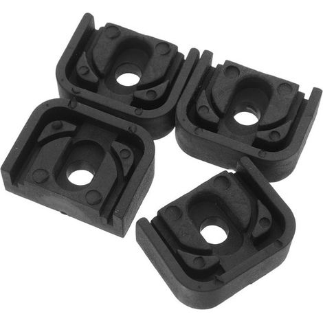 Stuks - Amortisseur de vibrations pour climatisation - Base d'amortissement des chocs pour support de climatisation extérieure - 5,13,91,7 cm - Zwart - Caoutchouc - Tampons pour Anti-vibration - Couss (1/5)