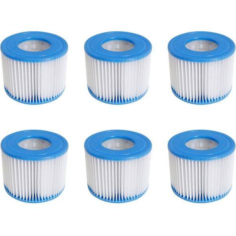 Cartouches de filtration pour spa de type VI (lot de 6) pour Bestway, Lay-Z-Spa et Coleman SaluSpa (1/5)