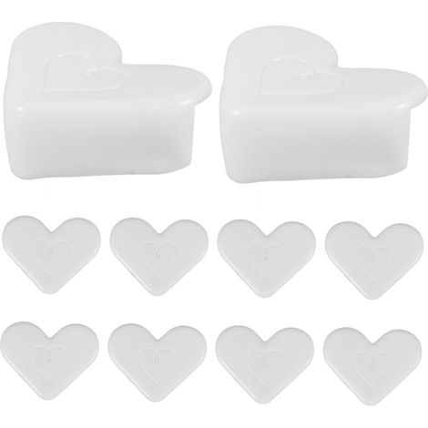 10 protège-coins pour meubles, silicone, blanc, pour bureau (1/5)