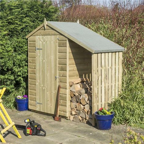 Rowlinson 4X3 Oxford Shed with Lean-to