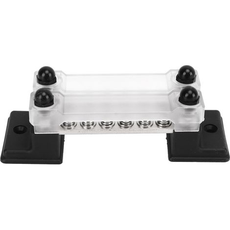 Bornier de distribution électrique CC 12 à 48 V, haute conductivité, résistant à la chaleur, pour voitures, camping-cars, bateaux, caravanes et yachts (sans socle). (1/5)