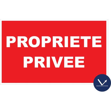 Panneau Propriété privée - Rétroréfléchissant Classe 1 - 330X200mm - 4163000