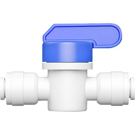 1 Pièces Raccord Tuyau 1/4", Vannes à Boisseau Sphérique D'arrêt 1/4", Inline Robinet pour Systèmes d'Osmose Inverse