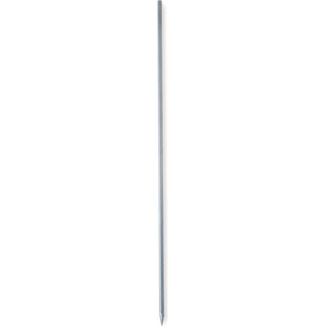 Mondelin – Piquet barrière 1 m – Métal durable – Diamètre 14 mm – Fixation facile pour délimitation de chantier – Résistance aux intempéries
