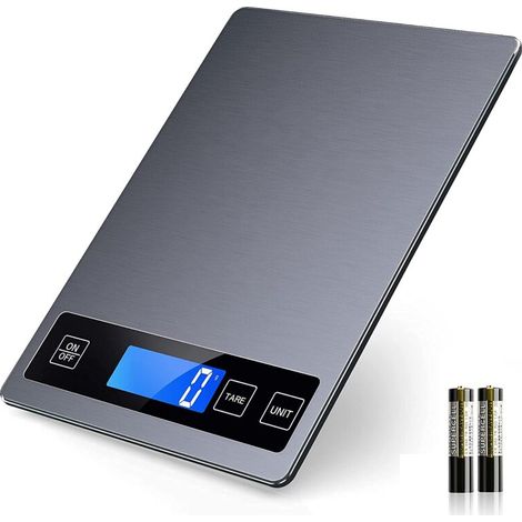 Digital kitchen scale – 10 kg – Electronic scale – With large stainless steel weighing surface