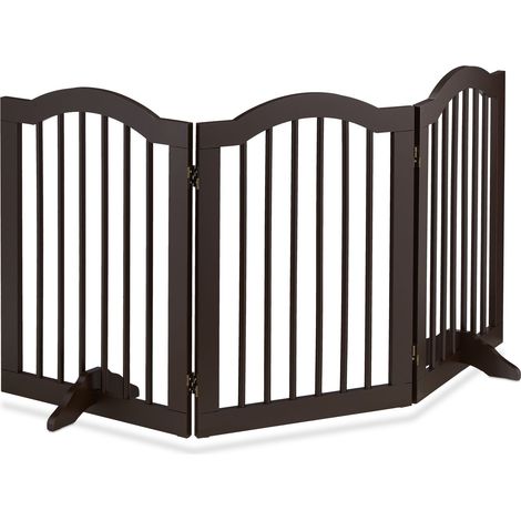 Barrera de seguridad plegable para perros de interior 70 x 80 cm protección óptima escalera chimenea de metal gris 130011300 (1/5)