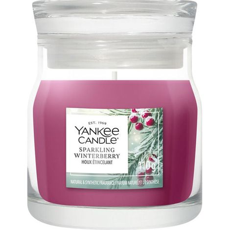 Candela Sparkling Winterberry 110g Rosso Yankee Candle