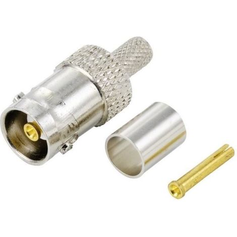 Connecteur BNC Femelle - 50 Ω - Droit - Pour Câblage Audio Vidéo Et Réseaux - 1 Pièce (1/3)