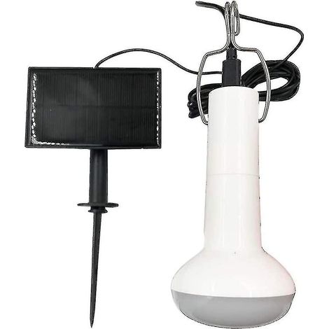 Lampe solaire pour poulailler, lampe LED solaire portable à suspendre avec panneau solaire pour le camping, la pêche et la randonnée. (1/4)