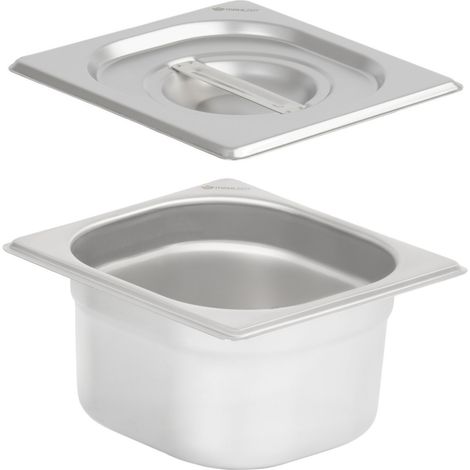 Mahlzeit Recipiente GN 1/6 con tapa  Altura 100 mm  Varias medidas disponibles  gastronómico (1/5)