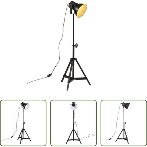 Industriestil -  Stehleuchte 25 W Schwarz 35x35x65/95 cm E27