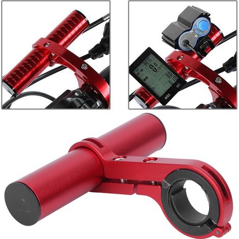 Support Vélo pour Phare, Porte-Lampe Réglable sur Guidon, Accessoire Cycliste Rouge, Équipement de Sécurité