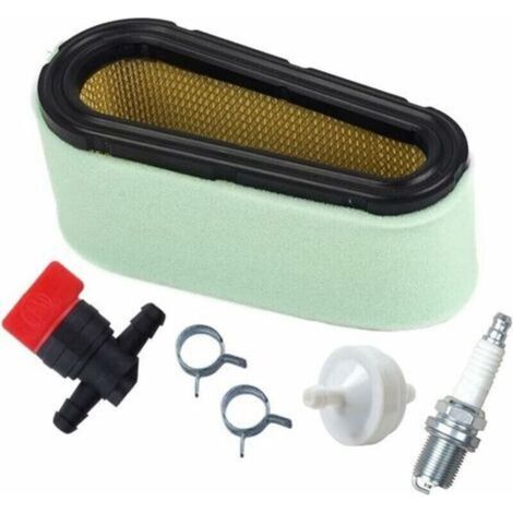 Kit filtre à air et pré-filtre pour tondeuse à gazon Briggs & Stratton 12.5-17 HP – Comprend filtre à carburant et bougie d'allumage (1/4)