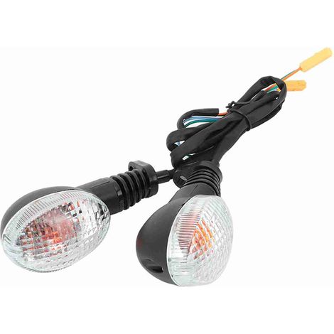 Clignotant LED Moto Kawasaki Ninja 250 Noir Blanc Adaptation Accessoire (1/5)