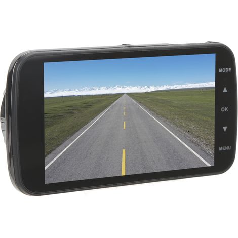 Caméra embarquée voiture DVR 4 pouces IPS Full HD 1080P Double Caméra Détection de choc Verrouillage G gravité Universel Noir (1/5)
