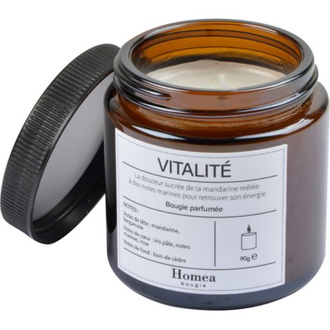 Bougie Verrine Parfumée "Apothicaire" 90g Vitalité (1/3)
