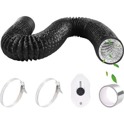 Flexible Air Vent Hose Diameter 80 mm 2.5 m Aluminium Ventilation Pipe (1/5)