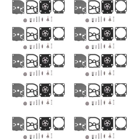 10 set di parti del kit di riparazione del carburatore per tosaerba RB-100 Guarnizione a membrana per HS45 FS55 FS38 BG45 MM55 4137 C1Q (1/4)