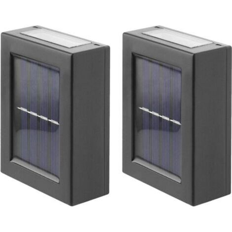 Lot de 2 appliques murales solaires d'extérieur Blanc froid (1/5)