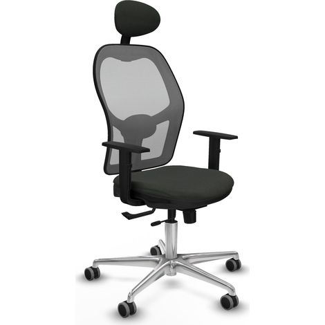 Chaise de bureau piqueras y crespo Sila Jorquera noir mousse injectée (1/2)