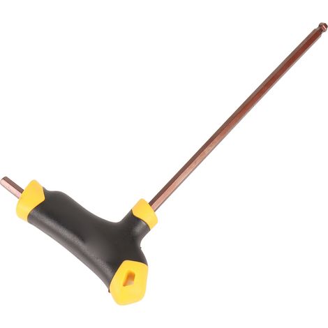 Clé à 6 pansClé Hexagonale à Tête Boule Professionnelle T‑Barre, Longue Manche, 5mm, Nouvelle, Unité. (1/5)