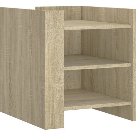 Comodino con ripiani 45 x 50 x 50 cm in derivati del legno color rovere DEC033885