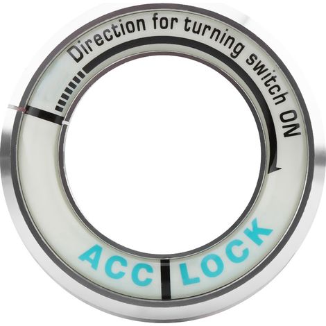 Cache-serrure lumineux circulaire pour contacteur d'allumage de voiture Cruze argenté (1/5)