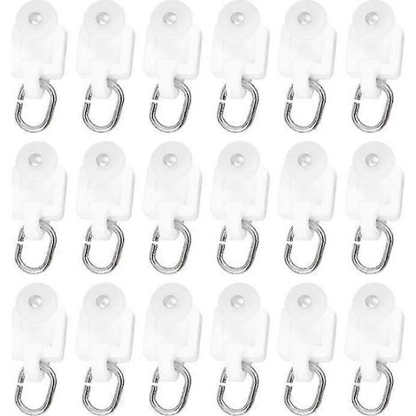 50 accessoires pour tringle à rideaux : crochet silencieux, poulie, boule et rouleau.