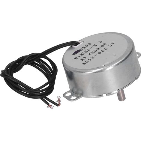 Lot de 2 moteurs miniatures synchrones à sens antihoraire, accessoires électromécaniques, 220-240 V CA, 2,5-3 tr/min, 4 W (1/5)