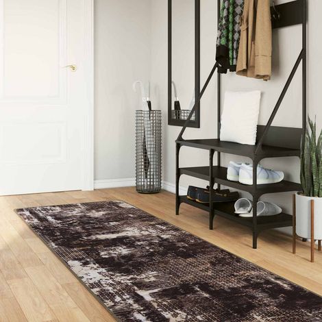 vidaXL  Rug Runner  MARSA Black 80 x 400 cm Polyester and PVC