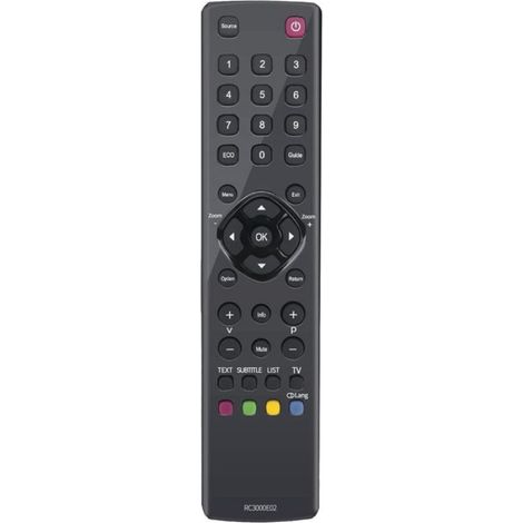 Télécommande - Pour TV TCL LED LCD - Modèles Compatibles RC3000E02 - Noir - ABS - Fonctionnelle Sans Programmation - 1 Pièce (1/5)