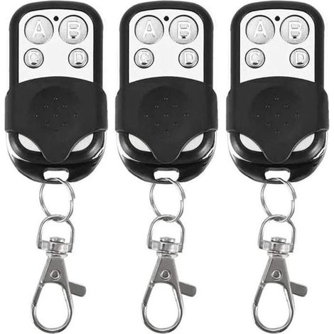 Télécommande Universelle - Lot de 3 - Fréquence 433 MHz - 4 Boutons - Code Fixe (1/5)