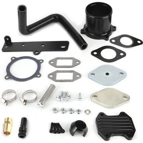 Compatible avec les modèles Ram 2500/3500/4500/5500 6.7L (2013-2018) : kit de suppression du corps de papillon et de refroidissement EGR (avec tuyau EGR). (1/5)