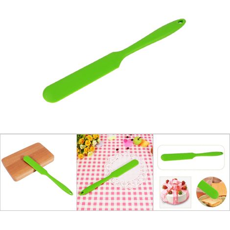 Spatule en Silicone pour Pâtisserie - Grattoir à Pâte et Pinceau à Beurre Vert - Outil de Cuisine (1/5)