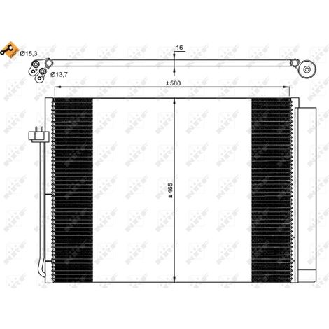 Condenseur, climatisation NRF 35906 BMW 64509239992 64536972553 6972553 9239992