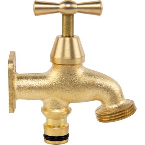 Gartenwasserhahn mit Kugelventil Messing Wandmontage Wasseranschluss AG 3/4" BR-KST34