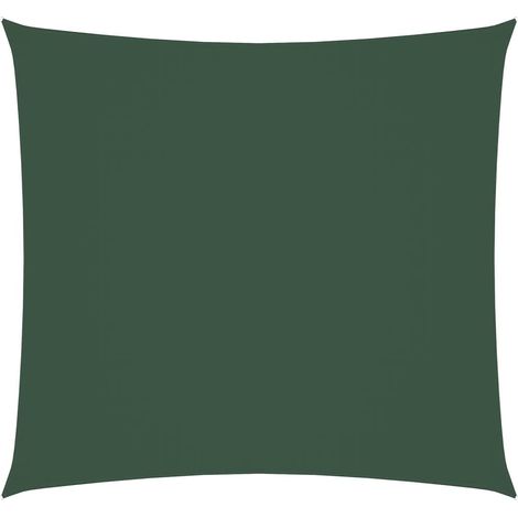 vidaXL Sunshade Sail Oxford Fabric Square 5x5 m Dark Green