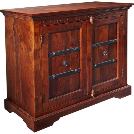 OXFORD 423 Credenza in legno di acacia - laccato / nougat 107x50x88 (1/3)