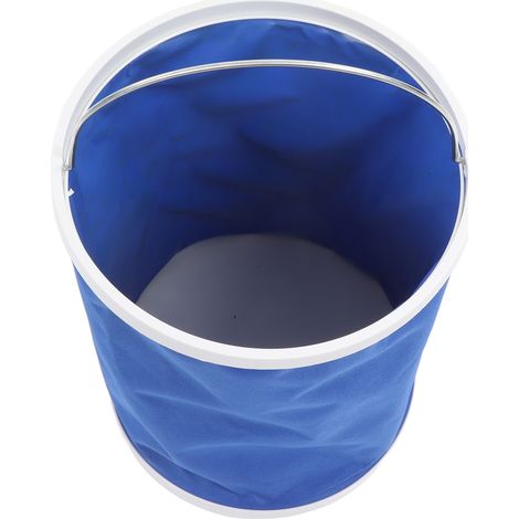 Seau pliable 13L grande capacité, réservoir d'eau portable avec sac de rangement bleu