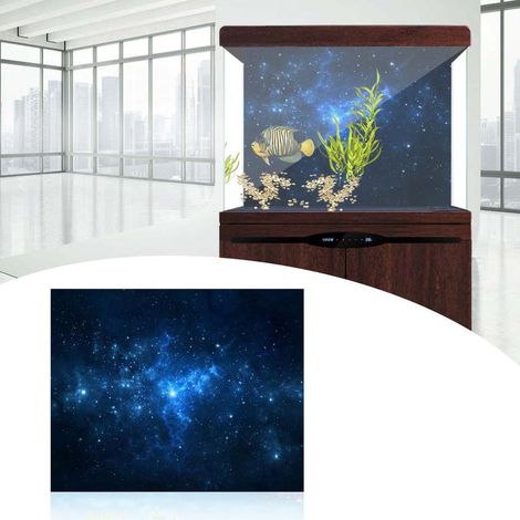 Panneau de Fond Aquarium PVC Épais avec Design Stellaire et Nuageux 76x46cm - AUTRES (1/5)