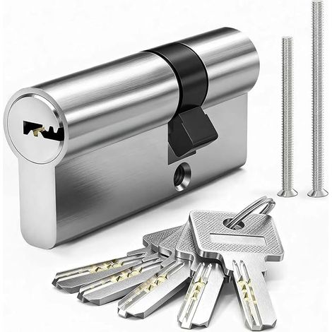 30/50 Profile Cylinder Euro Cylinder 80mm Cylinder Lock with 5 Brass Keys (1/5)
