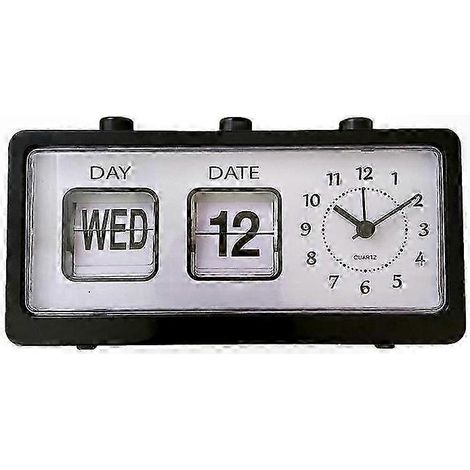 Réveil mécanique, horloge à affichage original, horloge numérique de bureau avec calendrier, décoration intérieure, décoration rétro (1/5)