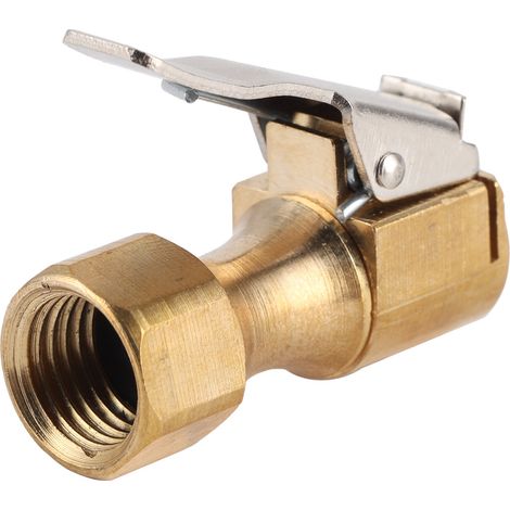 Connecteur de gonflage rapide à clipser pour pneus de voiture et moto, adaptateur de pompe à air. (1/5)