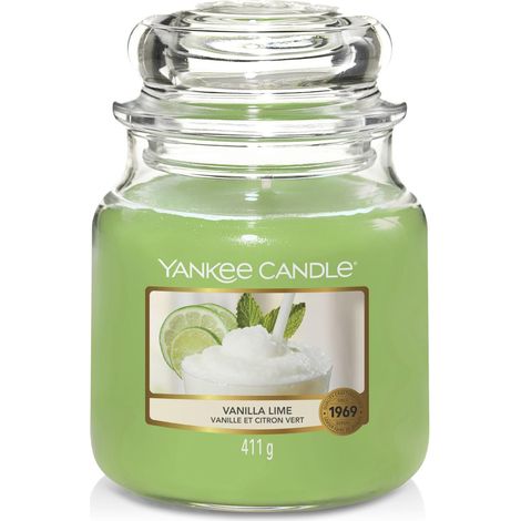 bougie jarre parfumée moyenne taille Vanille et citron vert jusqu'à 75 heures de combustion (1/5)
