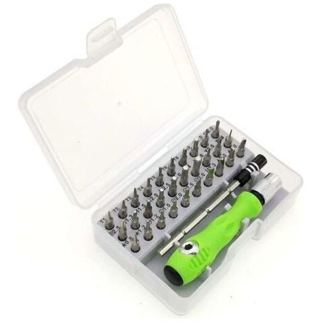 Tournevis Précision Kit,32-in-1 Mini Kit de Tournevis Clés Allen Outils de Réparation pour iphone Portable Laptop Montre Bijoux Jouets Lunettes macBook (1/5)