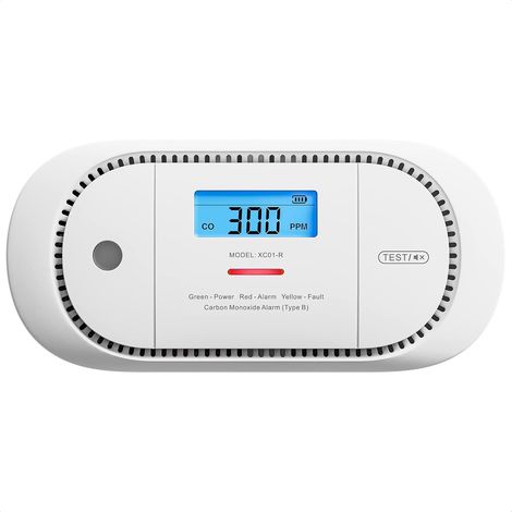 Standalone-Kohlenmonoxidmelder – 1 Stück – Elektrochemischer Sensor – 85 dB akustischer Alarm und LCD-Anzeige – Für Zuhause und unterwegs – Mit 7-Jahres-Batterie (1/5)