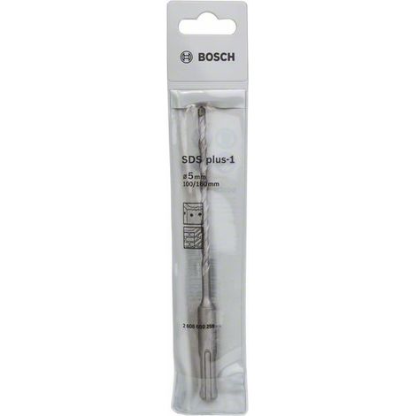Bosch Broca de martillo profesional SDSplus -1 5 x 100 x 160, 1 pieza, gris, (2608680259-000) (1/2)